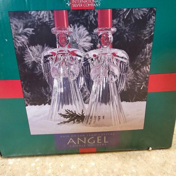 International Silver Other - Angel candle holders